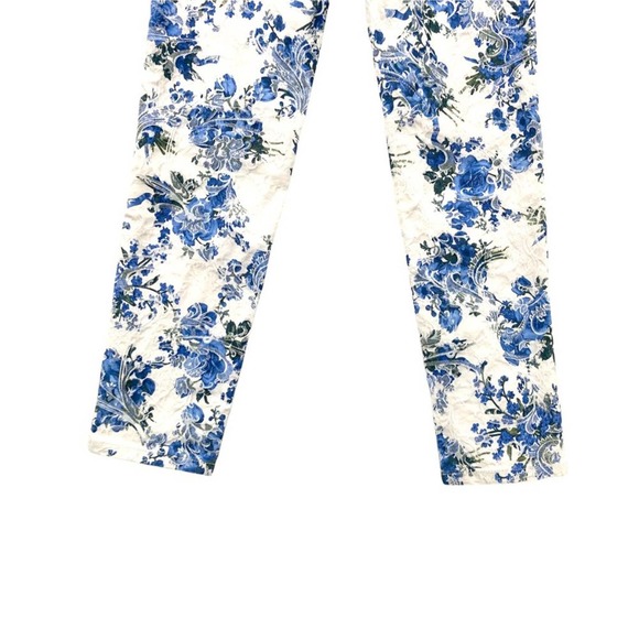 Charter Club Blue Floral Bristol Skinny Ankle Jeans - Picture 5 of 9